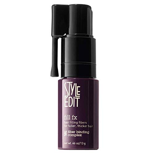 Style Edit Hair Building Fiber for Men & Women- Cover Bald Spots, Concealer for Thinning Frontal Hairline & Scalp Hair Loss, Instant Keratin Optic Cover For Alopecia-Light Brown