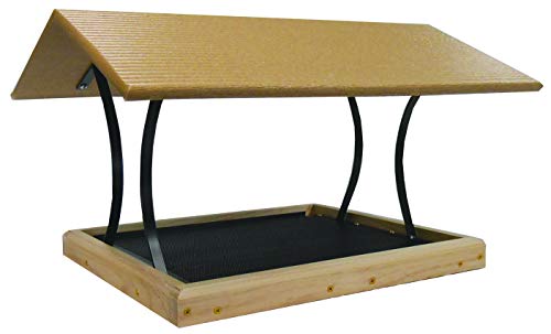 Amazon Com Birds Choice Wrought Iron Cedar Fly Thru Bird