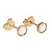Opal Earrings stud 14K Gold Filled 4mm White Opal Stone