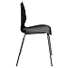 Flash Furniture HERCULES Series 770 lb. Capacity Black Stack Chair with Lumbar Support and Silver Frame
