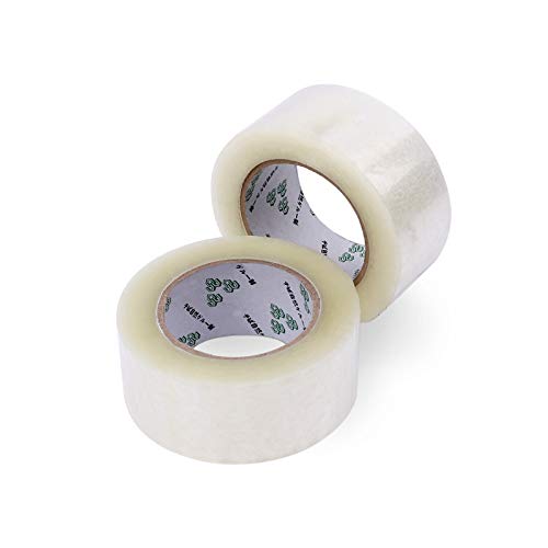 [ 12 Rolls 110 Yards Per Roll 2 inches Wide ] Heavy Duty Packaging Tape, Clear Packing Tape Designed for Shipping, Moving Boxes, Commercial Grade 2.7mil Thickness, 12 Rolls = 1320 Total Yards (12)