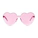 Heart Shaped Rimless Sunglasses Candy Steampunk Lens for women girl