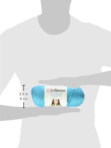 Caron Simply Soft Brites Yarn (4) Medium Gauge 100% Acrylic - 6oz - Blue - Machine Wash & Dry