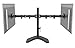 EZM Basic Horizontal Dual Free Standing Monitor Mount Stand with Grommet Mount Option Up to 27