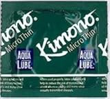 Kimono Microthin with Aqua Lube Premium Latex Condoms and Silver Pocket/Travel Case-24 Count