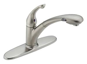 Delta Faucet 470-SS Signature Single-Handle Kitchen Pull-Out Faucet ...