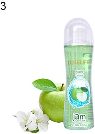 pittospwer 100g Edible Fruit Flavor Water Based Oral Couple Sex Enhancement Body Lubricant - Apple