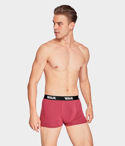 YESWEL Men's Boxers 6 Pack Super Soft Bamboo Underpants Elastic Waist Underwear (M-3XL)