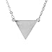 Spinningdaisy Simple Love Triangle Necklace (Silver Plated)