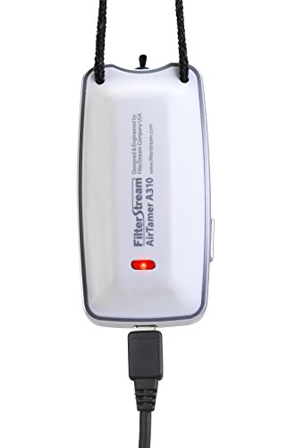 AirTamer A310 Personal Rechargeable | Portable Air Purifier | Negative Ion Generator | Purifies Air Eliminating Germs, Dust, Viruses, Bacteria, Allergens, Mold, Odors, and More | Leather Case