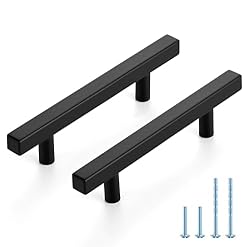 JOY DECOR 10 Pack 3-3/4 Inch Matte Black Square