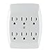 GE 6 Outlet Adapter, 3 Prong Outlets, Grounded, Wall Charger, Charging Station, White, 54947 primary