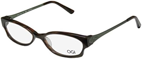 Ogi 3105 Womens/Ladies Ophthalmic Comfortable Designer Full-rim Eyeglasses/Eyewear (54-16-135, Green / Multcolor)