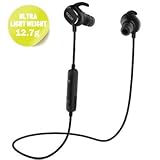 Wireless Headset Stoon Lightweight Sweatproof Sports Headphones V4.1 Best Noise Cancelling Earbuds with Mic Hands-free Bluetooth Eaebuds In Ear Dual Battery Calls for iPhone Samsung iPad (Black)