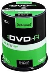 Intenso 4101156 DVD-R 16x 4.7GB 100 Pack Cakebox Single Layer view 4