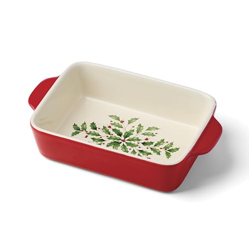 Lenox 898051 Holiday Rectangular Baking Dish, Small, Christmas, Festive Kitchen Decor
