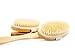 Body brush and face brush for skin exfoliation and dry brushing