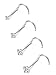 Jstyle 20G 4-8 Pcs Stainless Steel Nose Rings Studs Screw Piercing Body Jewelry 1.5mm 2mm 2.5mm 3mm