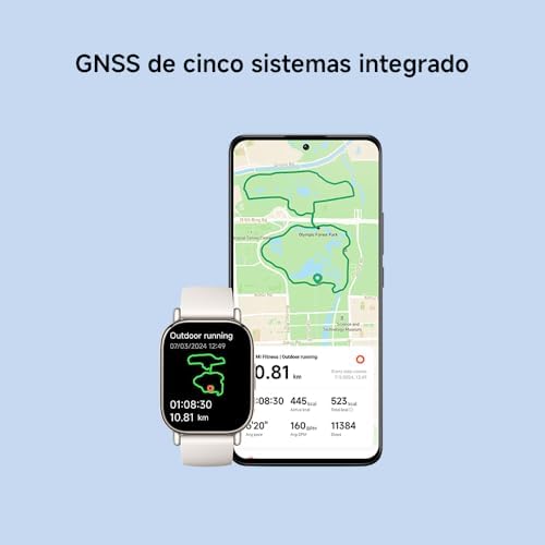 Redmi Watch 5 Lite, Llamadas Bluetooth, Pantalla AMOLED de 1.96 Pulgadas, Monitor de frecuencia cardíaca, 150 Modos Deportivos, hasta 18 días de autonomía, Dorado