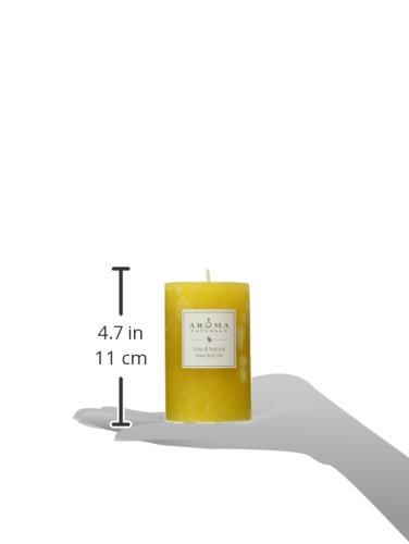 image for Aroma Naturals Essential Oil Orange and Lemongrass Scented Pillar Cand