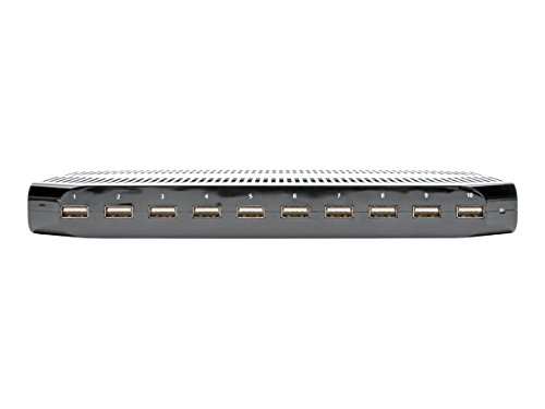 TRIPP LITE 10-Port USB Charging Station Dock with Storage Slots for Tablet iPhone iPad & Laptops (U280-010-ST)