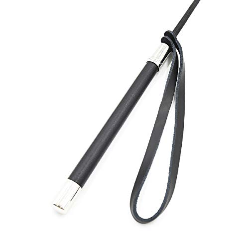 LDAOS Silica Gel Riding Crop Whip Comfortable Slip Bound Role Play Training Toy Whip， Black - Thumbnail 2