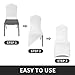 Peomeise 50pcs Stretch Spandex Chair Cover for Wedding Party Dining Banquet Event (White, 50)
