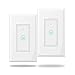 meross Smart Wi-Fi Wall Light Switch, Amazon Alexa and Google Assistant Supported, Remote Control, Timing Function, Fit for US/CA, No Hub Needed, White (2 Pack), 2
