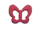 Cute Butterfly Baby Teether Toys Sitrus Co. FDA Approved & BPA- Free (Durable Silicone) Bright Pink