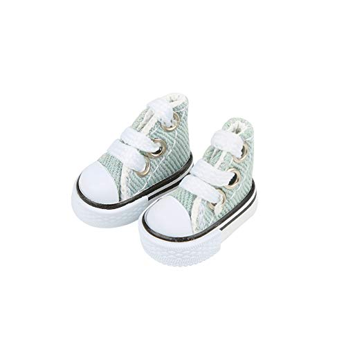 DIY-SCIENCE Mini Finger Shoes, Cute Skate Board Shoes for Finger Breakdance/ Fingerboard/ Doll Shoes/ Making Sneaker Keychains etc. (Light Denim) - Thumbnail 3