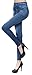 Women's Denim Print High Waist Blue Jean Leggings Seamless Skinny Leggings S/M