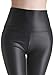 Stretch Faux Active Tights Leggings for Women Girls Juniors Pants (Medium, Black)
