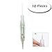 Pinkiou Round 1RL Pigment Cartridges Tattoo Needles and Caps for Permanent Makeup Machine Set Eyebrow Tattoo Tips Microblading Pen (Pack of 10) primary