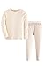 ASHERANGEL Kid Boys Solid Long Thermal Underwear Set 100% Cotton Pajamas