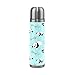 saobao Water Bottle Panda Bear Vector Stainless Steel Double Wall Vacuum Insulatied Thermos Cup Leak Proof Travel Coffee Mug Genuine Leather Cover Keep Drinks Hot and Cold 17 Oz