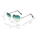 Dollger Green Heart Sunglasses Women's 70s Glasses Thin Metal Frame