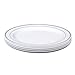 Luxtensil Plastic Disposable Plates with Utensils Set for 25 Guests (150-Pieces Total) Dinner, Salad, and Dessert Dishware | Silver Forks, Knives, and Spoons | Napkins | Heavyweight Place Settings
