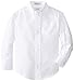 Izod boys Long Sleeve Solid Button-Down Oxford Shirt,White,5
