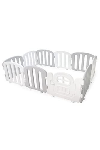 ifam ベビーサークル ファースト ドア付き ホワイトライトグレー 10個 (x 1) 0か月~ 10枚商品画像