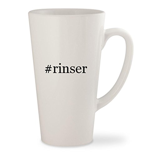 #rinser - White Hashtag 17oz Ceramic Latte Mug Cup