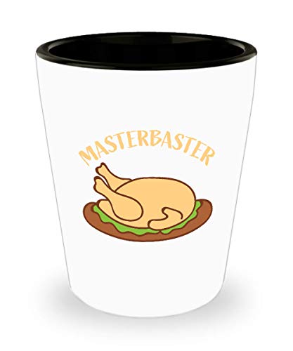 Thanksgiving Shot Glass - Master Baster Jigger Funny Gift For Men - 1.5 Oz Shot Glasses