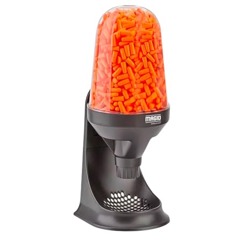 MAGID Earplug Dispenser - 1000 Foam Ear Plugs, 500 Pairs - Wall Mounted/Tableto…