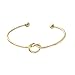 SENFAI Simple Love Knot Bangle Bracelet Bridesmaid Jewelry Set or Single (Gold copper bracelet)