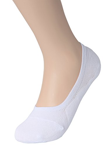 OSABASA Women’s Premium No Show Socks with Non Slip Grip-3 pair WHITE Large (SET3KWMS09) - Thumbnail 2