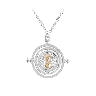Selles® Nina - Harry Potter Zeitumkehrer Kette Hermine Anhänger Sanduhr feines goldenes Sand - Neues Model NS501954 Fanschmuc