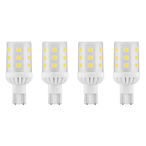 Makergroup T5 T10 Wedge Base LED Light Bulbs 12VAC/DC 3Watt Warm White 2700K-3000K for Outdoor Landscape Lighting Deck Stair Step Path Lights and Automotive RV Travel Tailer Lights 4-Pack