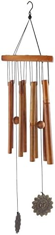 Shining Sun Handcrafted Wooden Bamboo Wind Chime