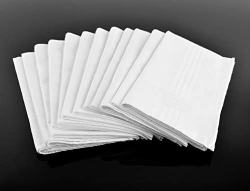 UMO Lorenzo Pocket Square Handkerchiefs for Men + Bulk Pack - Soft Reusable Tissues