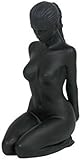 5.88 Inch Nude Female Kneeling Decorative Statue Figurine, Black
