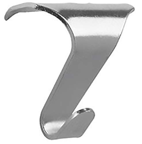LagunaProject Picture Rail Hooks - Contemporary Finish - Polished Chrome Like Silver 40mm x 45mm x 1.8mm - Holds Upto 20kg